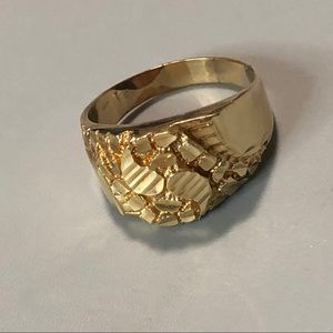 14k solid gold stamped ring